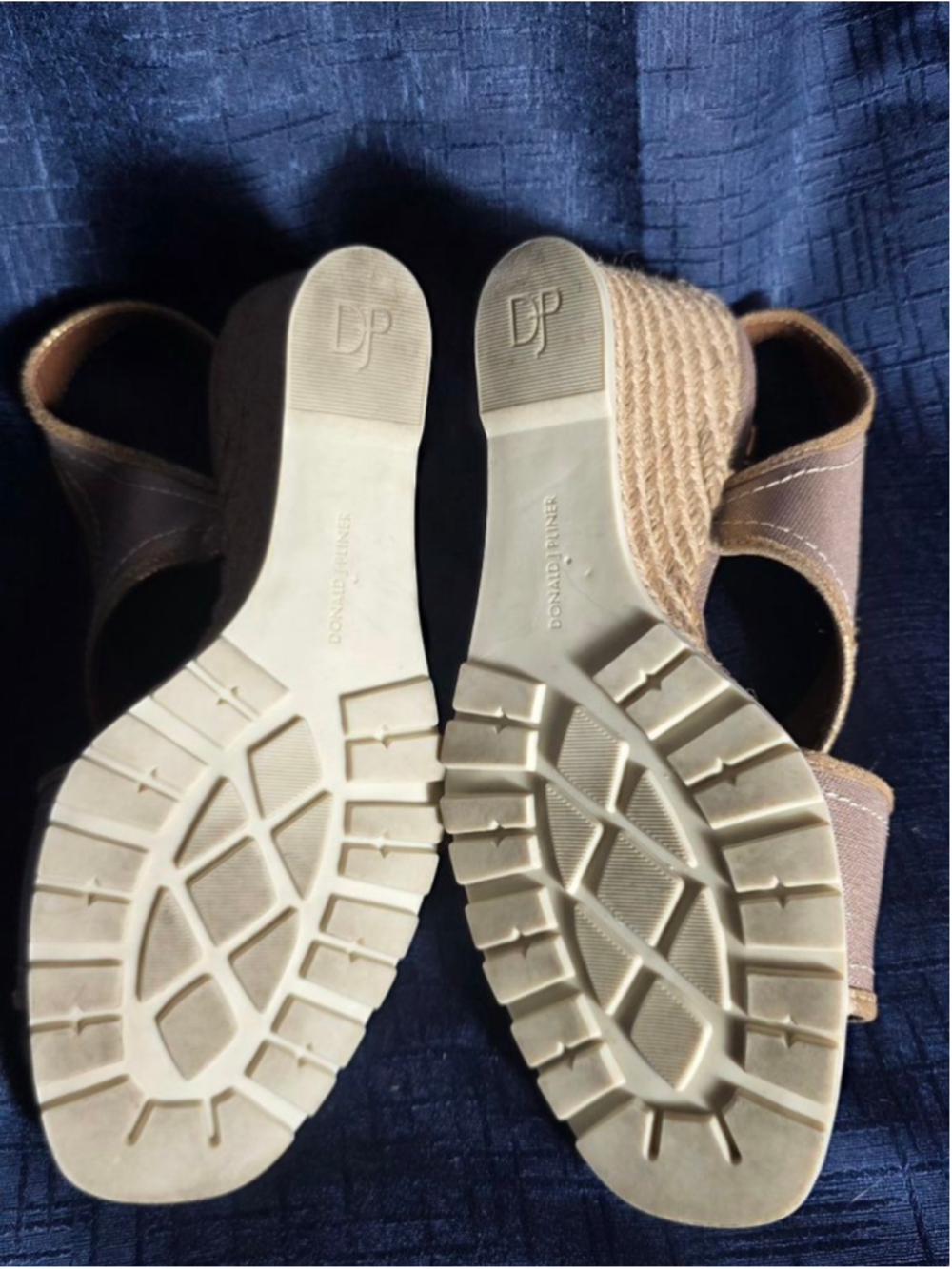 Women's Donald J Pliner Beige Espadrille Wedge Sandals Size 9 Shoes feminine - Picture 5 of 9